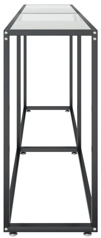 vidaXL Τραπέζι Κονσόλα Διαφανές 200x35x75,5 εκ. από Ψημένο Γυαλί