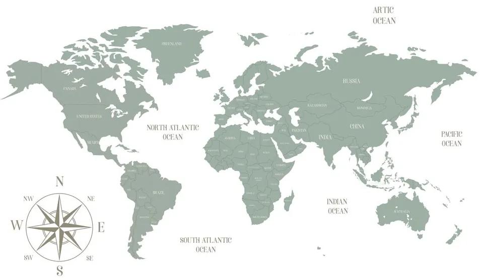 Εικόνα σε έναν αξιοπρεπή χάρτη από φελλό σε πράσινο σχέδιο - 90x60  flags