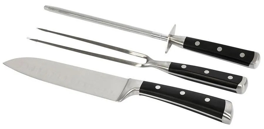 Μαχαίρι Santoku - Πιρούνα - Ακονιστήρι Espiel Steak HAS102