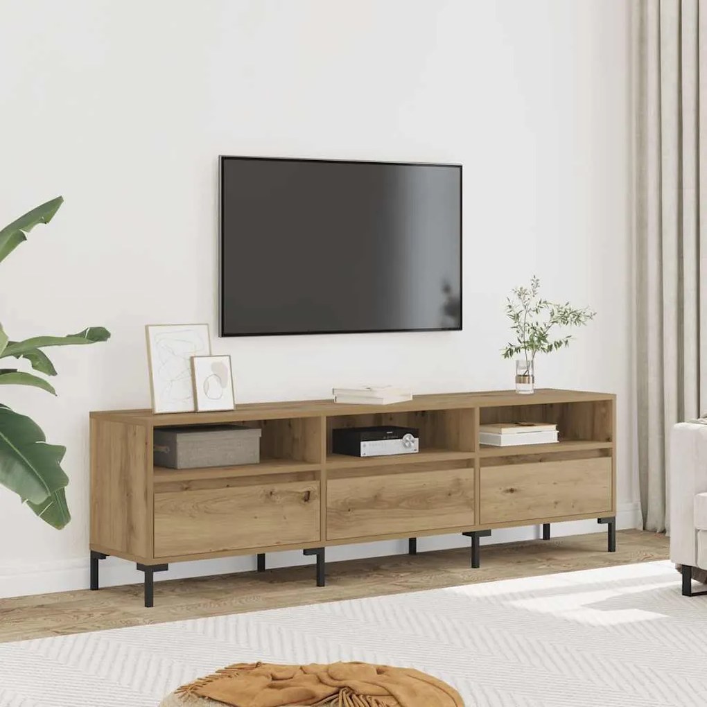 vidaXL Έπιπλο Τηλεόρασης τεχνίτης Δρυς 150x30x44,5 εκ