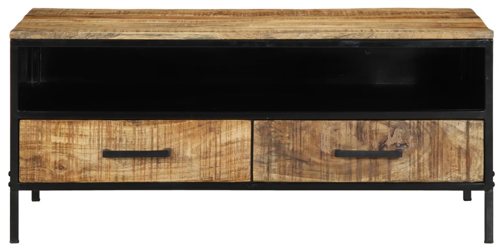 vidaXL Τραπεζάκι Καφέ 90x50x40 cm Μασίφ Ξύλο Ρουστίκ Μάνγκο