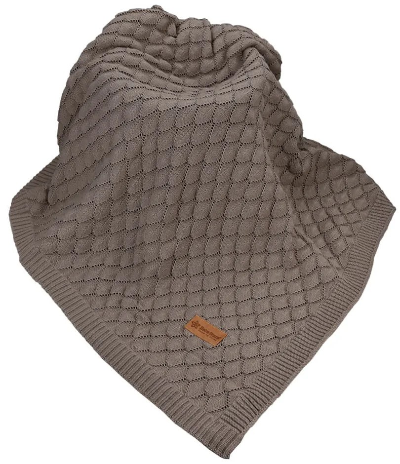 Κουβέρτα Πλεκτή Κούνιας (110x140) Bebe Stars Beige 308-182