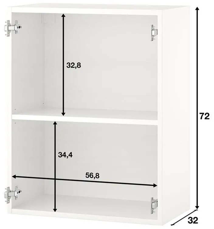 Κρεμαστό Ντουλάπι Κουζίνας 60 EMMA Σονόμα 60x32x72 εκ. 60x32x72 εκ.