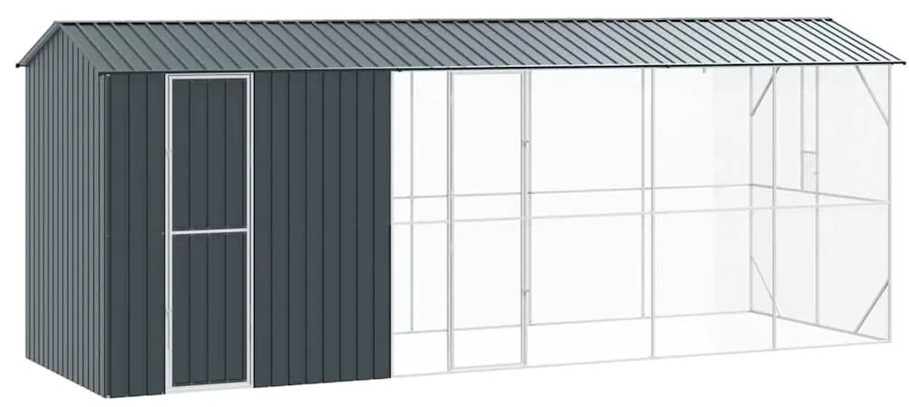 vidaXL Κλουβί Πουλιών Ανθρακί 645 x 208 x 247 εκ Γαλβανισμένος χάλυβας