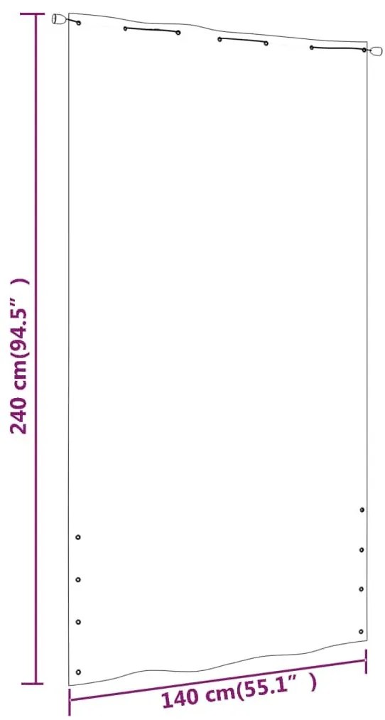 Διαχωριστικό Βεράντας Taupe 140 x 240 εκ. Ύφασμα Oxford - Μπεζ-Γκρι