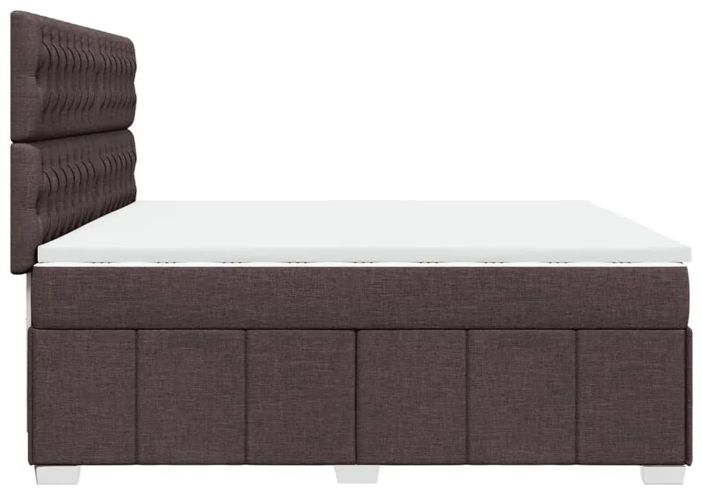 ΚΡΕΒΑΤΙ BOXSPRING ΜΕ ΣΤΡΩΜΑ ΣΚΟΥΡΟ ΚΑΦΕ 200X200 ΕΚ. ΥΦΑΣΜΑΤΙΝΟ 3294085