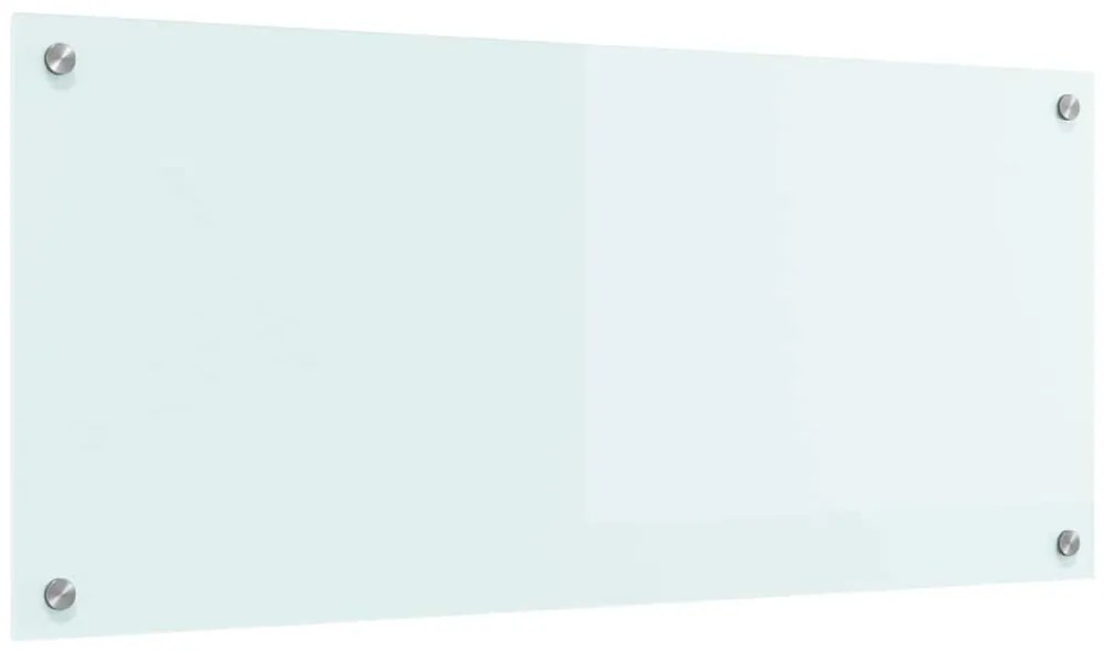 vidaXL Πίσω Πάνελ Κουζίνας Λευκό 90 x 40 cm σκληρυμένο γυαλί