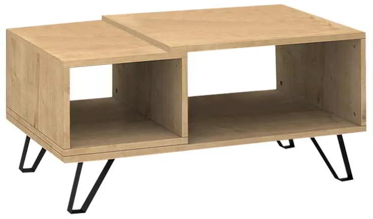 Τραπεζάκι σαλονιού Don Megapap μελαμίνης χρώμα sonoma 90x55x44εκ.
