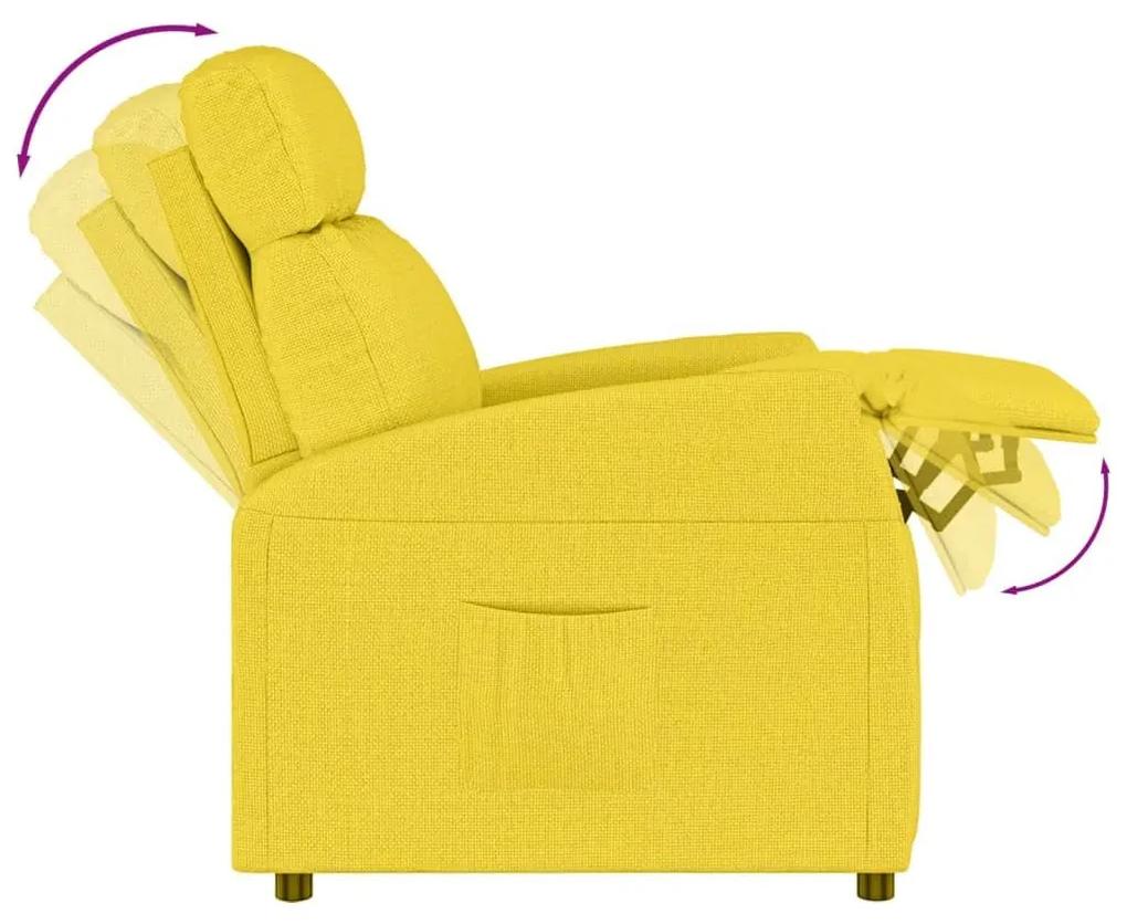Πολυθρόνα Ανακλινόμενη Ηλεκτρική Αν. Κίτρινη Υφασμάτινη - Κίτρινο