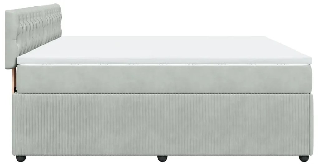 ΚΡΕΒΑΤΙ BOXSPRING ΜΕ ΣΤΡΩΜΑ ΑΝΟΙΧΤΟ ΓΚΡΙ 180X200 ΕΚ. ΒΕΛΟΥΔΙΝΟ 3287812