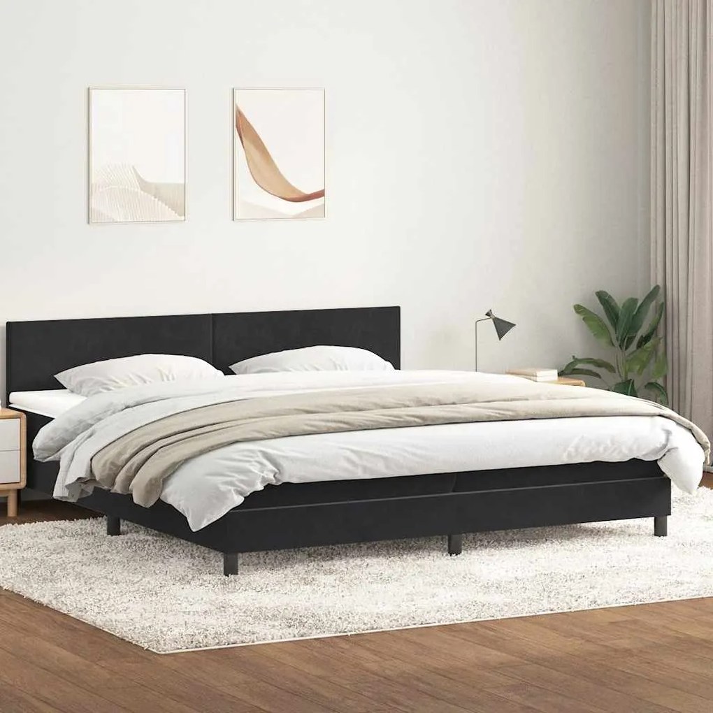 ΚΡΕΒΑΤΙ BOXSPRING ΜΕ ΣΤΡΩΜΑ ΜΑΥΡΟ 200X210 ΕΚ. ΒΕΛΟΥΔΙΝΟ 3316037