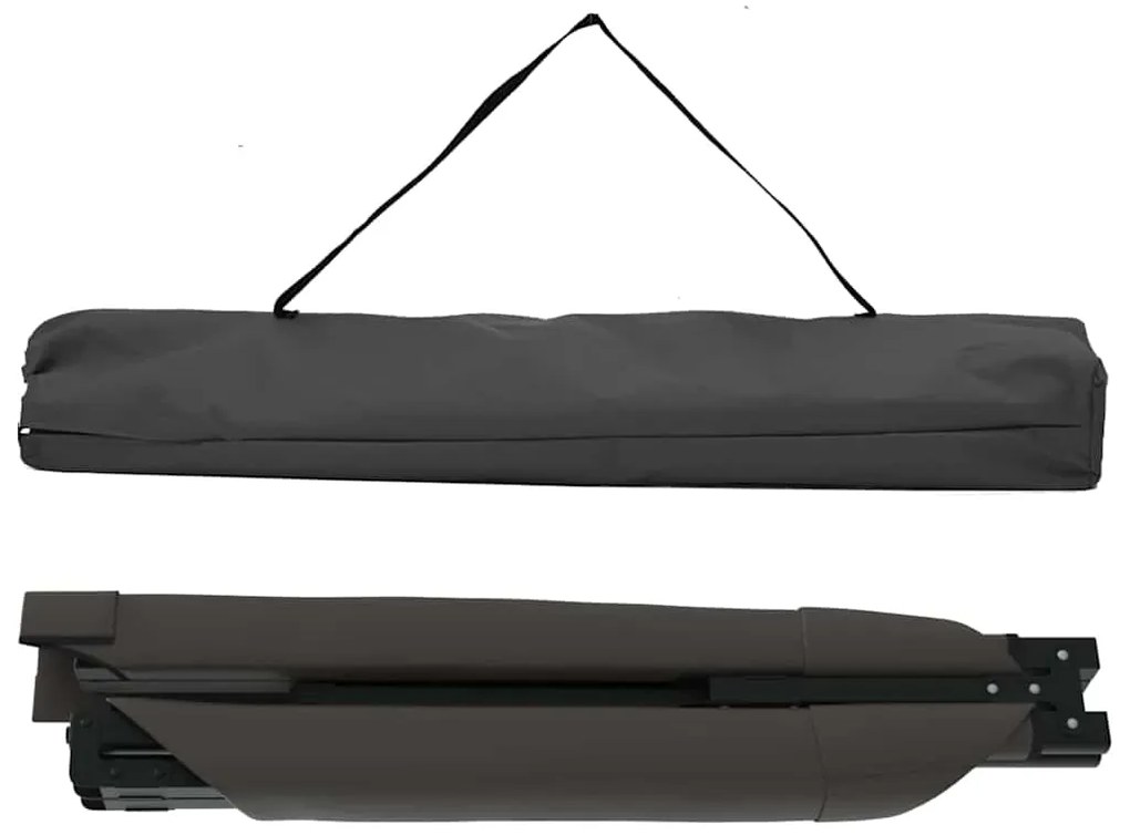 vidaXL Αναδιπλούμενο Κρεβάτι Κάμπινγκ 2 pcs Μαύρο 193 x 69 x 45 εκ.