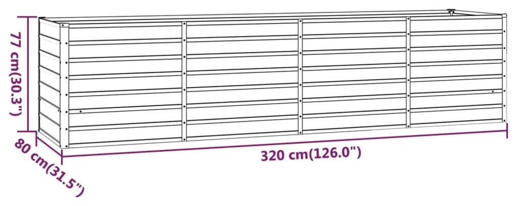 ΖΑΡΝΤΙΝΙΕΡΑ ΓΚΡΙ 320X80X77 ΕΚ. ΑΝΘΕΚΤΙΚΟ ΑΤΣΑΛΙ 151963