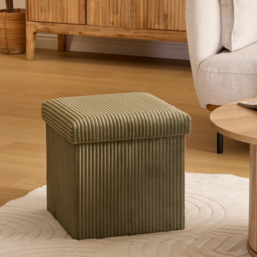 Σκαμπό Με Αποθηκευτικό Χώρο (38x38x38) A-S Arum Khaki 207381C