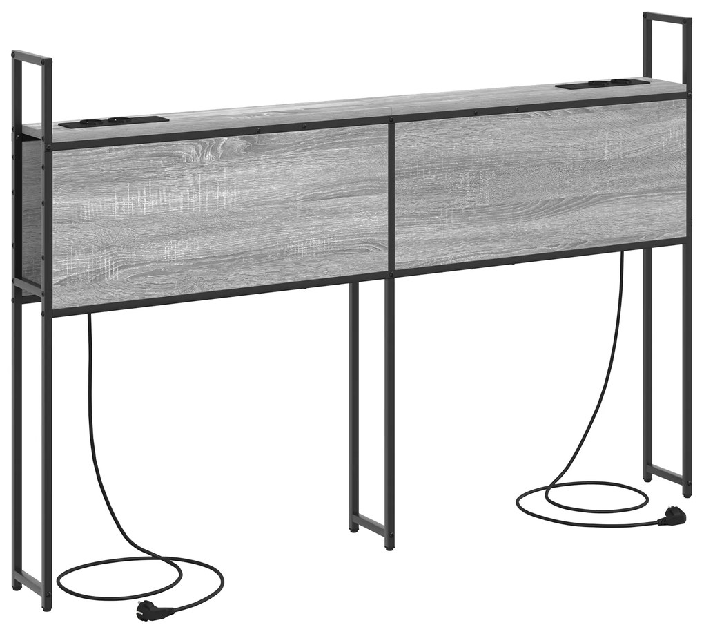 vidaXL Κεφαλάρι Αποθήκης Γκρι sonoma 135 cm Επεξεργασμένο ξύλο