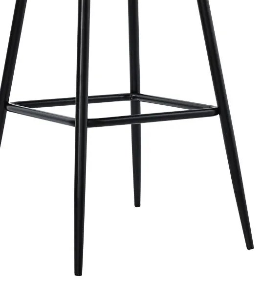 Σκαμπό μπαρ Kace pe rattan φυσικό-ανθρακί pu-μαύρο μέταλλο 43x55x102εκ 2αδα 43x55x102 εκ.