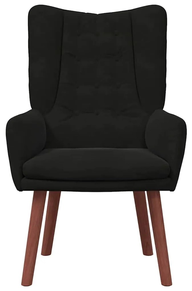 vidaXL Χαλαρωτική Πολυθρόνα Μαύρο 63 x 67 x 94 εκ. Βελούδο