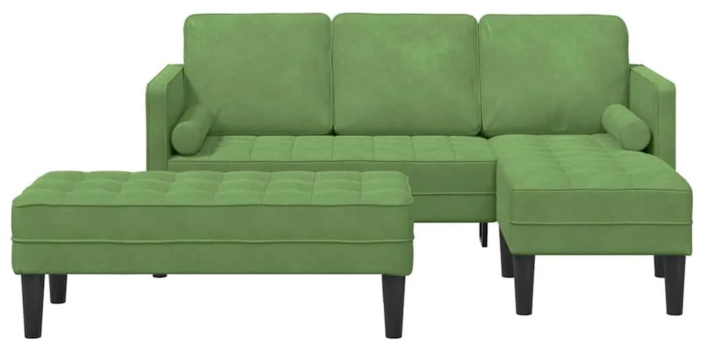 vidaXL Σετ Καναπέ με μαξιλάρι 2 pcs Ανοιχτό Πράσινο Πολυεστέρας