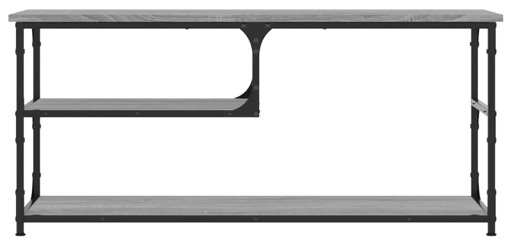 vidaXL Έπιπλο Τηλεόρασης Γκρι Sonoma 103x38x46,5 εκ. Επεξ. Ξύλο/Ατσάλι