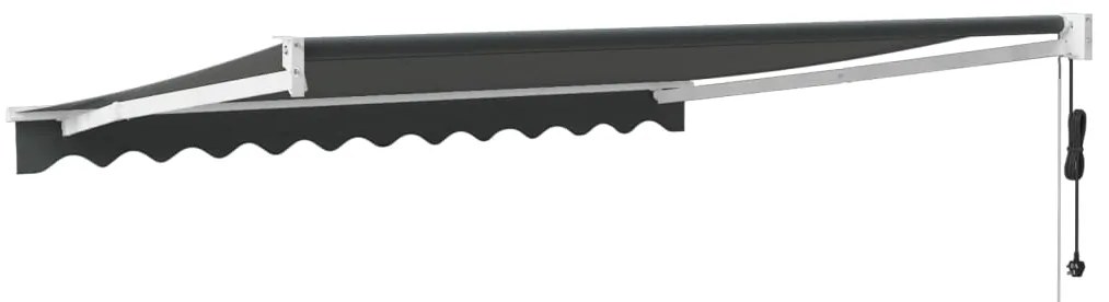 vidaXL Τέντα Πτυσσόμενη Αυτόματη Ανθρακί 3 x 2,5 μ.