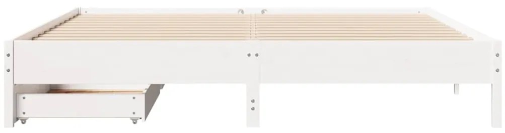 vidaXL Σκελετός Κρεβ. Χωρίς Στρώμα Λευκό 180x200 εκ Μασίφ Πεύκο
