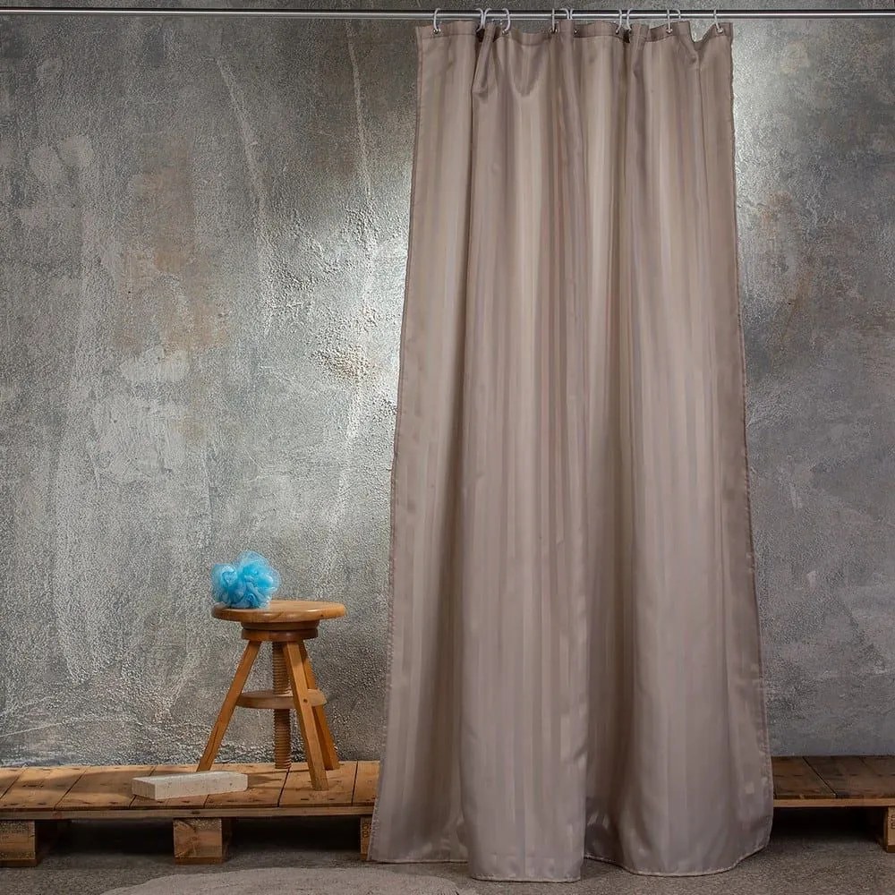 Κουρτίνα Μπάνιου Jacquard Με Κρίκους Grey Melinen 180Πx200Υ 180x200cm Πολυέστερ