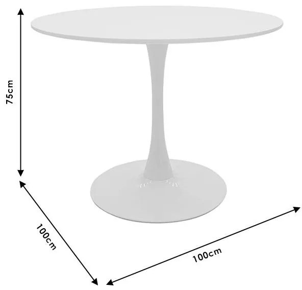 Τραπέζι Balou MDF μαύρο Φ100x75εκ 100x100x75 εκ.