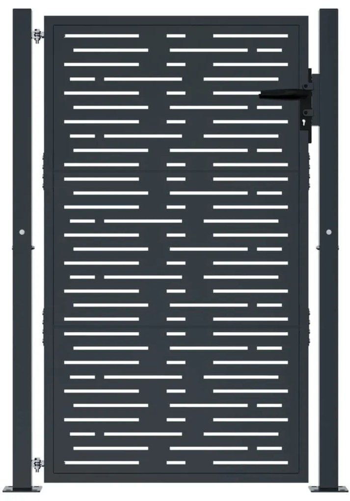 vidaXL Πόρτα Κήπου Ανθρακί Τετράγωνη 100x125 εκ. από Ατσάλι