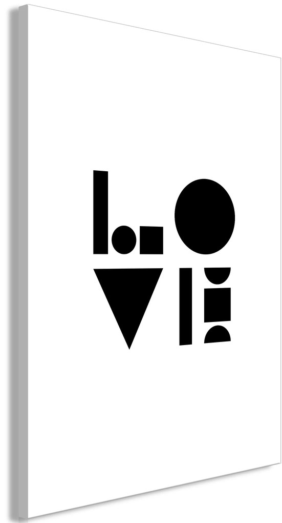 Πίνακας - Black, White and Love (1 Part) Vertical - 60x90