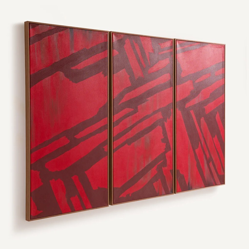 Σετ 3 πινάκων, ζωγραφισμένων στο χέρι, Palim