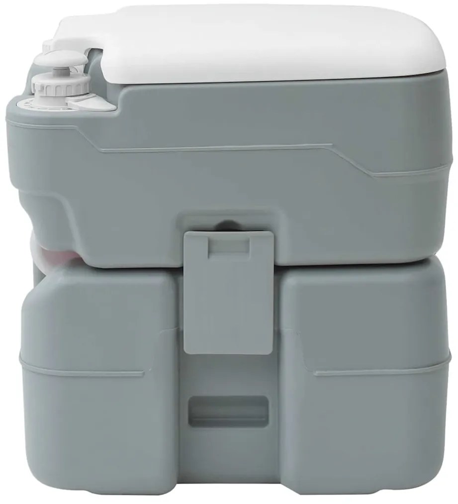 vidaXL Τουαλέτα Κάμπινγκ Γκρι 41.5 x 36.5 x 42 εκ. Πλαστικό