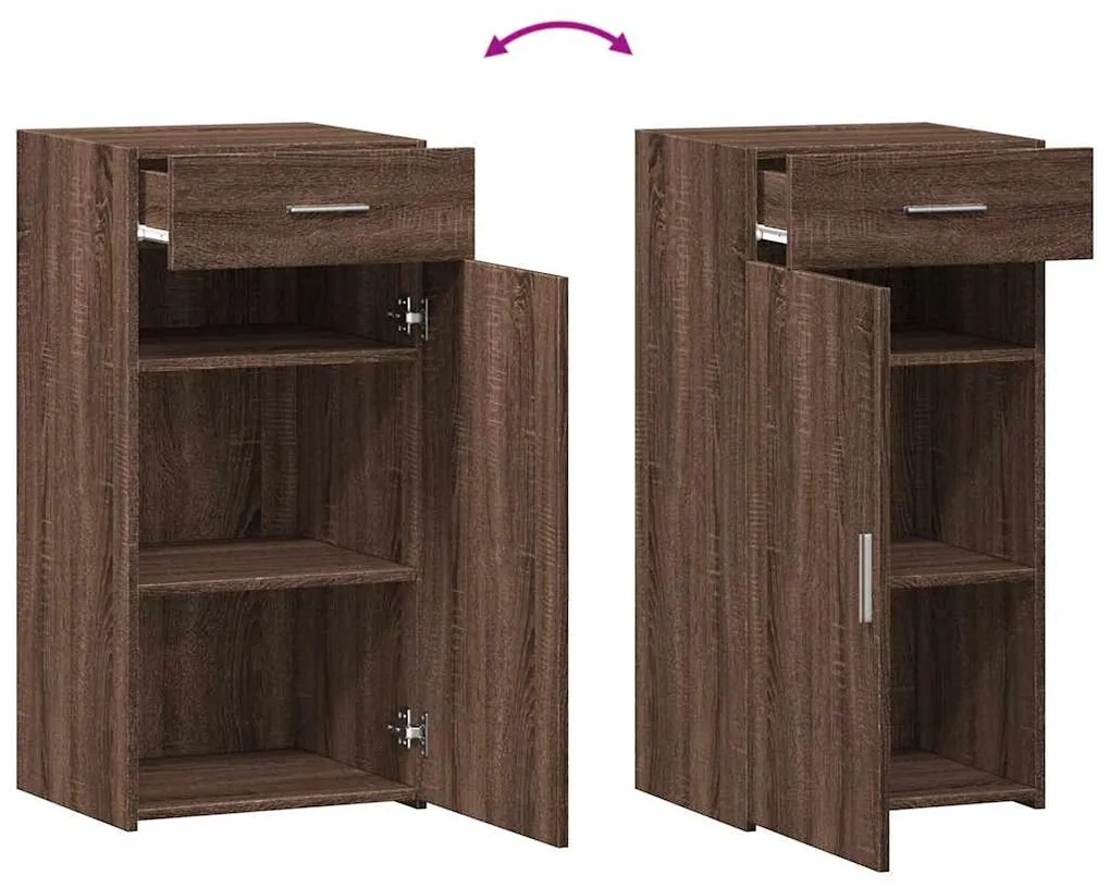 vidaXL Ντουλάπι Καφέ Δρυς 45x42,5x93 εκ. Επεξεργασμένο Ξύλο