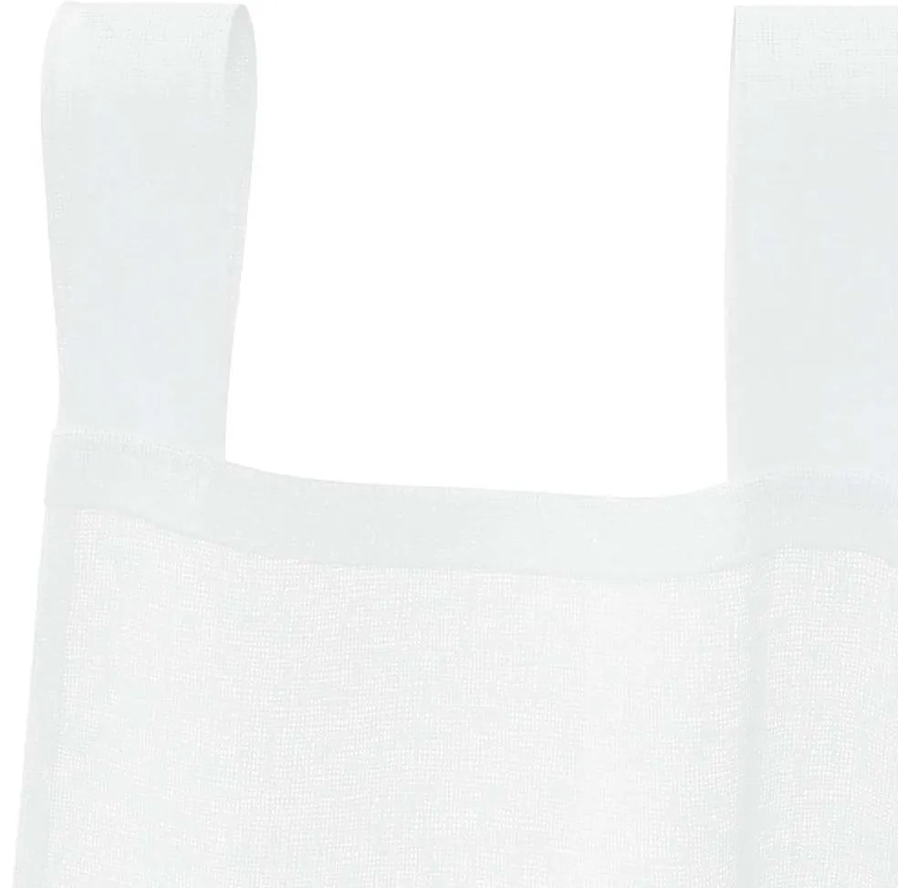 vidaXL Κουρτίνες με κουρτίνες 2 pcs Λευκό 140x175cm Πολυεστέρας