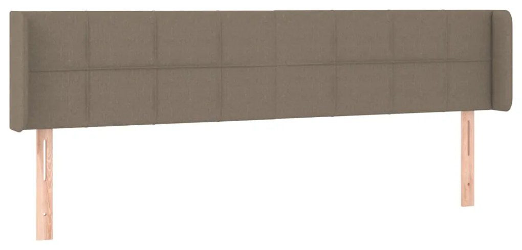 vidaXL Κεφαλάρι Κρεβατιού LED Taupe 163x16x78/88 εκ. Υφασμάτινο