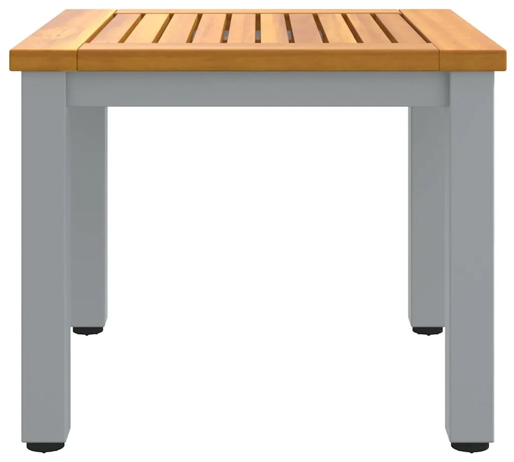 vidaXL Υπαίθρια Τραπέζια Φυσικό και γκρι 45 x 45 x 38 εκ.