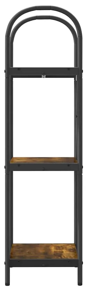 vidaXL Ράφι Βιβλίων Καπνιστή δρυς 40 x 30 x 109 εκ Επεξεργασμένο ξύλο