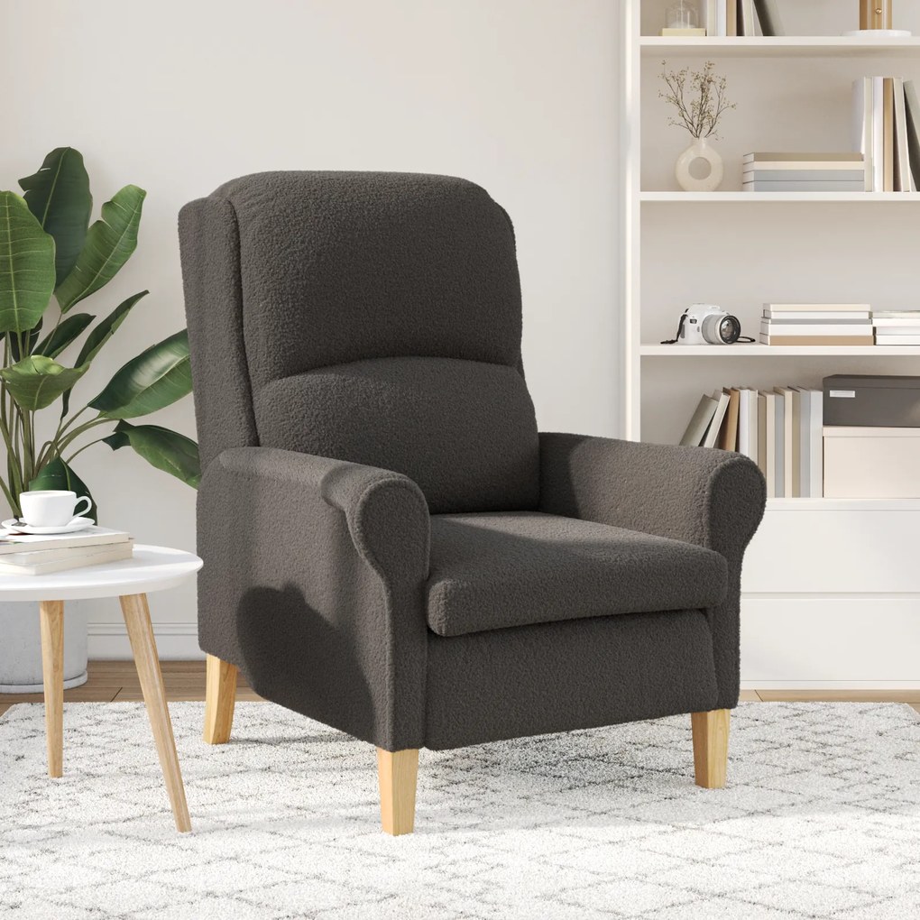 vidaXL Πολυθρόνα Σκούρο γκρι 76 x 94 x 102 εκ. ύφασμα