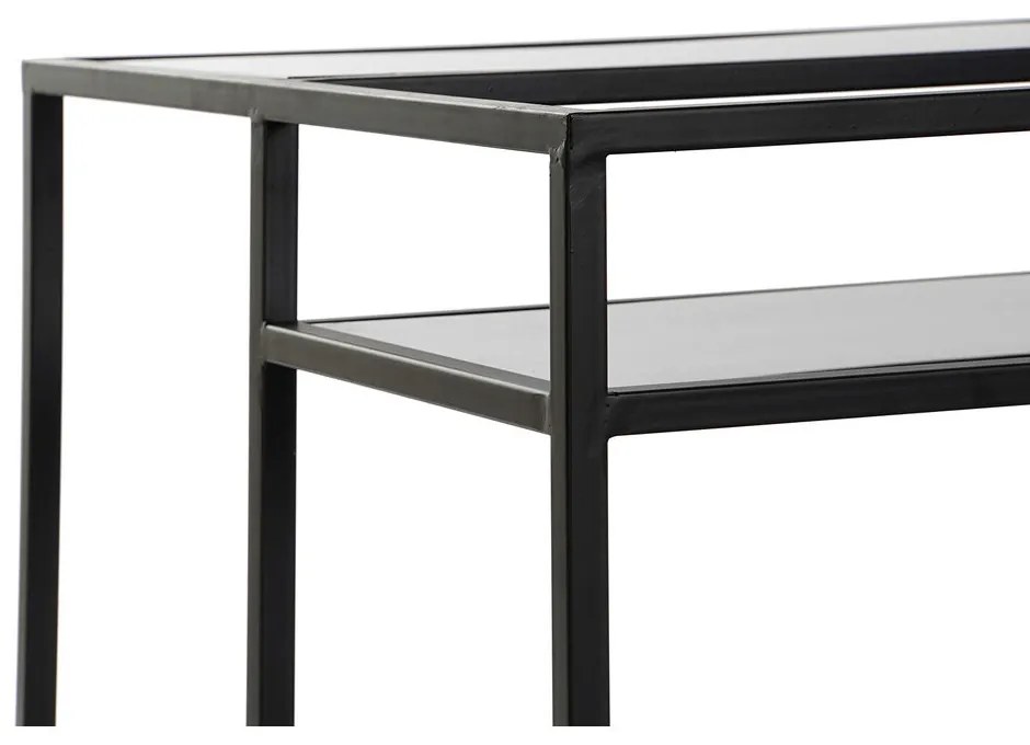 Τραπεζάκι Καφέ DKD Home Decor 8424001787234 Μαύρο Πολύχρωμο Φυσικό Ξύλο Μέταλλο Καθρέφτης 120 x 60 x 50 cm