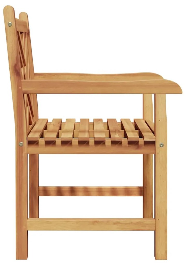 vidaXL Καρέκλες Κήπου 2 pcs Καφέ 58 x 60 x 90 εκ Μασίφ ξύλο teak