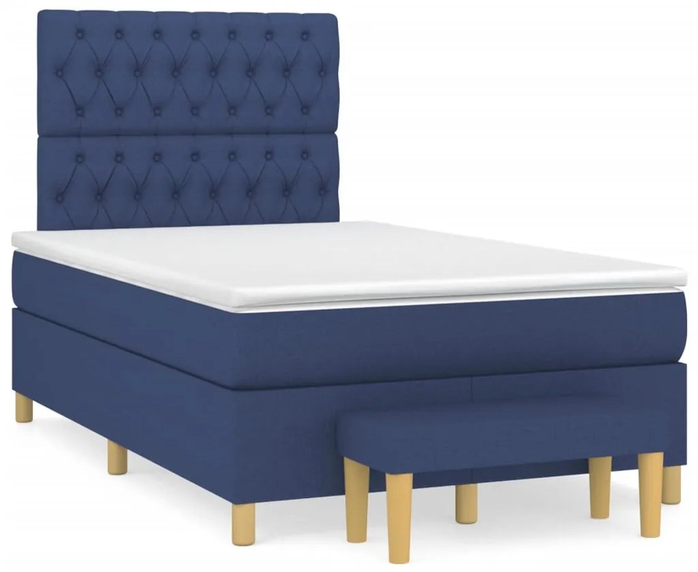 ΚΡΕΒΑΤΙ BOXSPRING ΜΕ ΣΤΡΩΜΑ ΜΠΛΕ 120X190 ΕΚ. ΥΦΑΣΜΑΤΙΝΟ 3270431