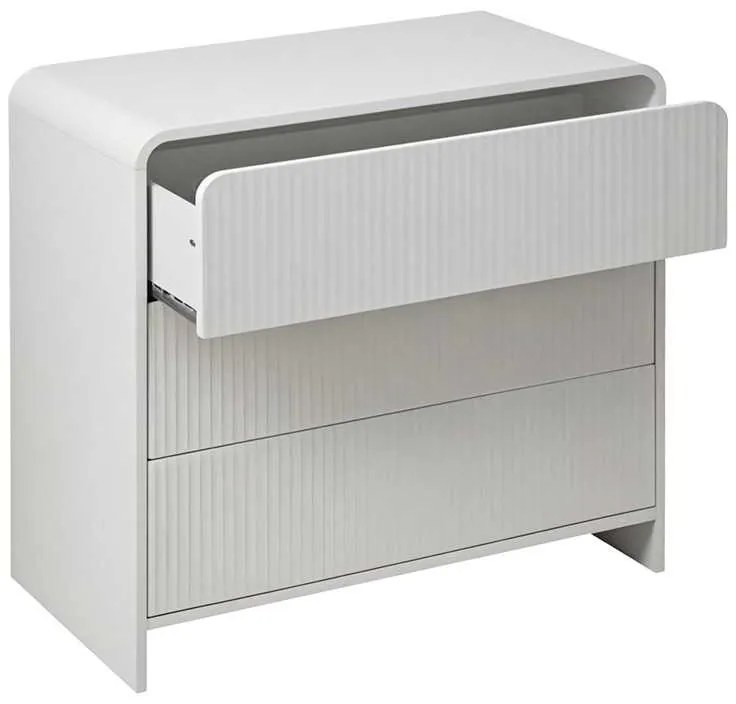 Συρταριέρα Zeplen pakoworld MDF σε λευκή απόχρωση 80x40x75εκ