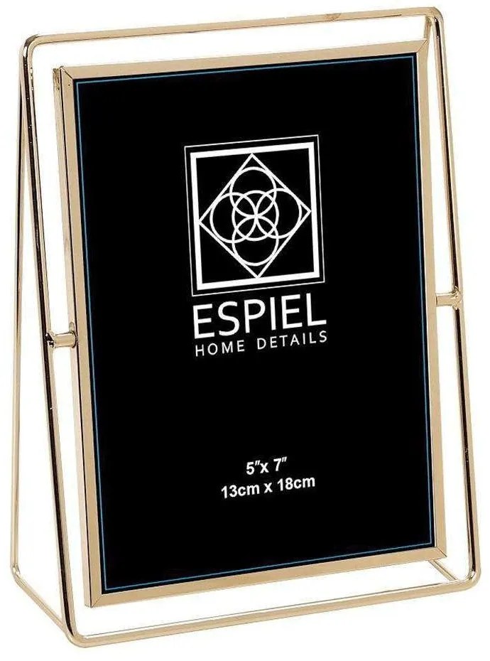 Κορνίζα FAM302 13x18cm Gold Espiel Μέταλλο