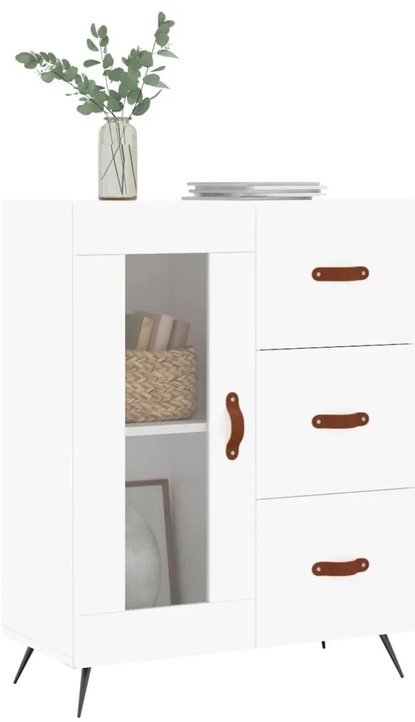 vidaXL Ντουλάπι Λευκό 69,5 x 34 x 90 εκ. από Επεξεργασμένο Ξύλο