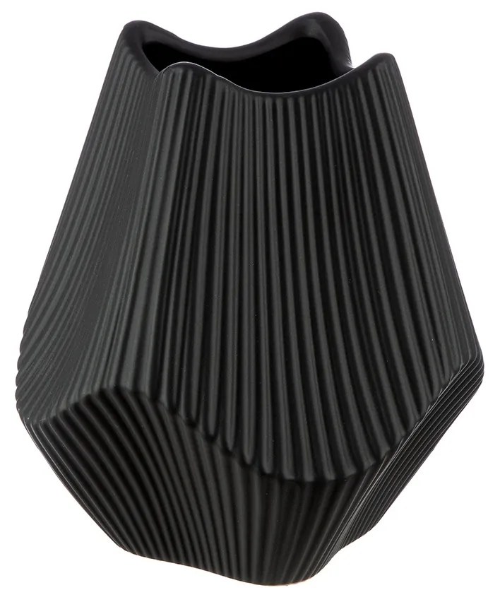 Βάζο Κεραμικό Μαύρο 15Χ15Χ18εκ 15Χ15Χ18εκ