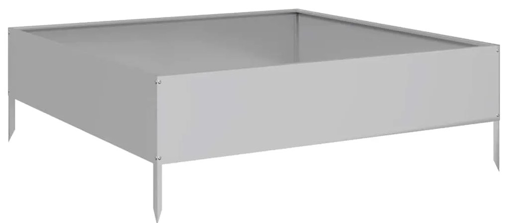 vidaXL Ζαρντινιέρα Υπερυψωμένη 100x100x33,5 εκ. Γαλβανισμένο Χάλυβα