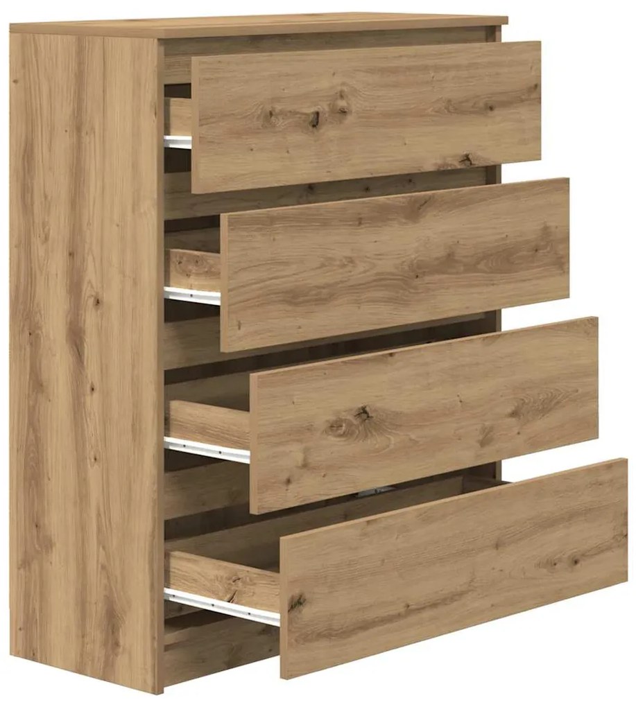 Sideboard Artisan Oak 80x35x99 cm Κατασκευασμένο ξύλο - Καφέ