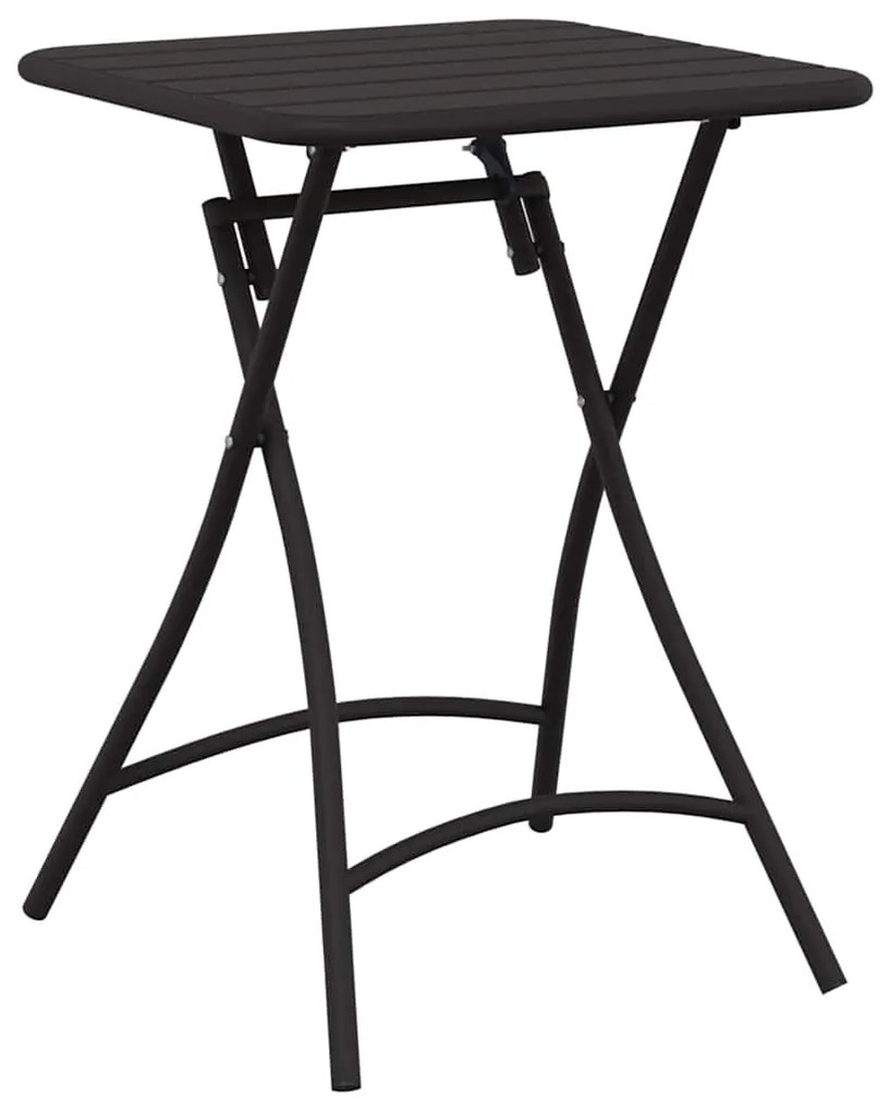 vidaXL Αναδιπλούμενο Τραπέζι Κήπου - Ανθρακί - 55x55x73 εκ. - Χάλυβας