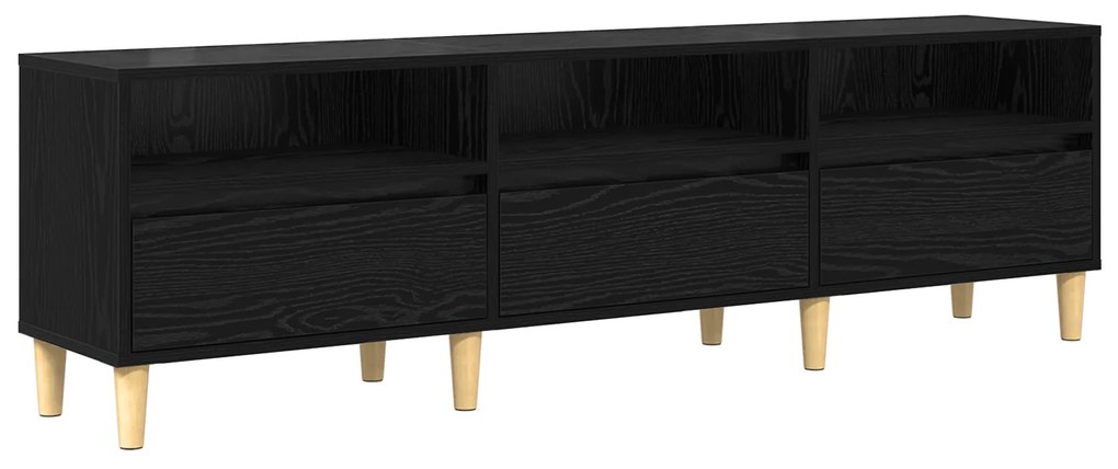 vidaXL Ντουλάπι TV Μαύρη δρυς 150 x 30 x 45 εκ Επεξεργασμένο ξύλο