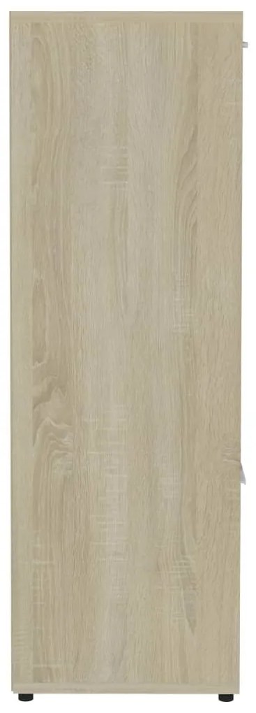 vidaXL Βιβλιοθήκη Χρώμα Sonoma Δρυς 90 x 30 x 90 εκ. από Επεξ. Ξύλο