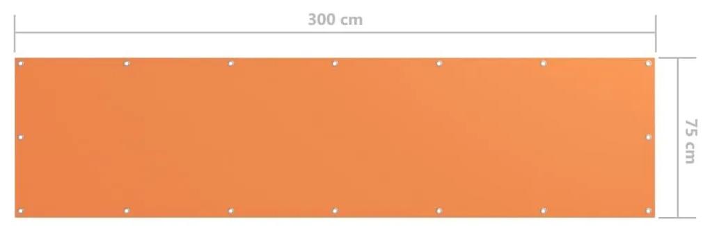 Διαχωριστικό Βεράντας Πορτοκαλί 75 x 300 εκ. Ύφασμα Oxford - Πορτοκαλί